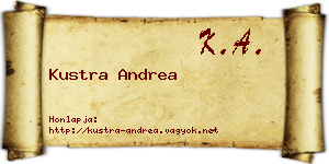 Kustra Andrea névjegykártya
