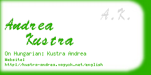 andrea kustra business card